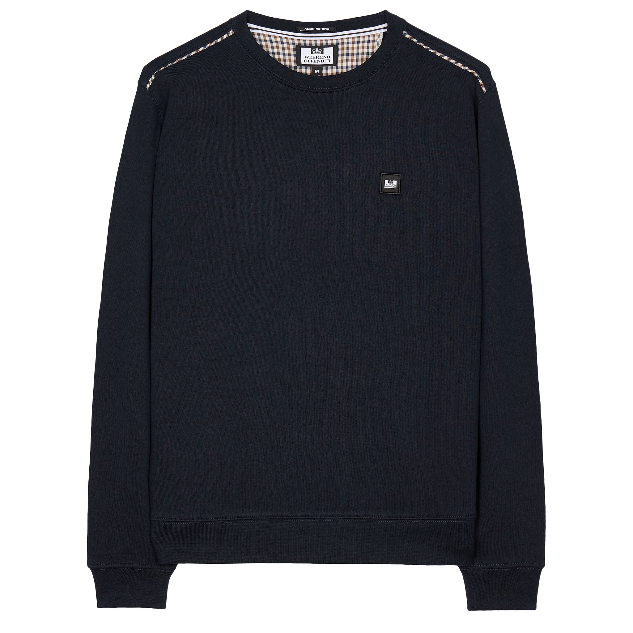 Weekend Offender Vega Check Sweatshirt Navy