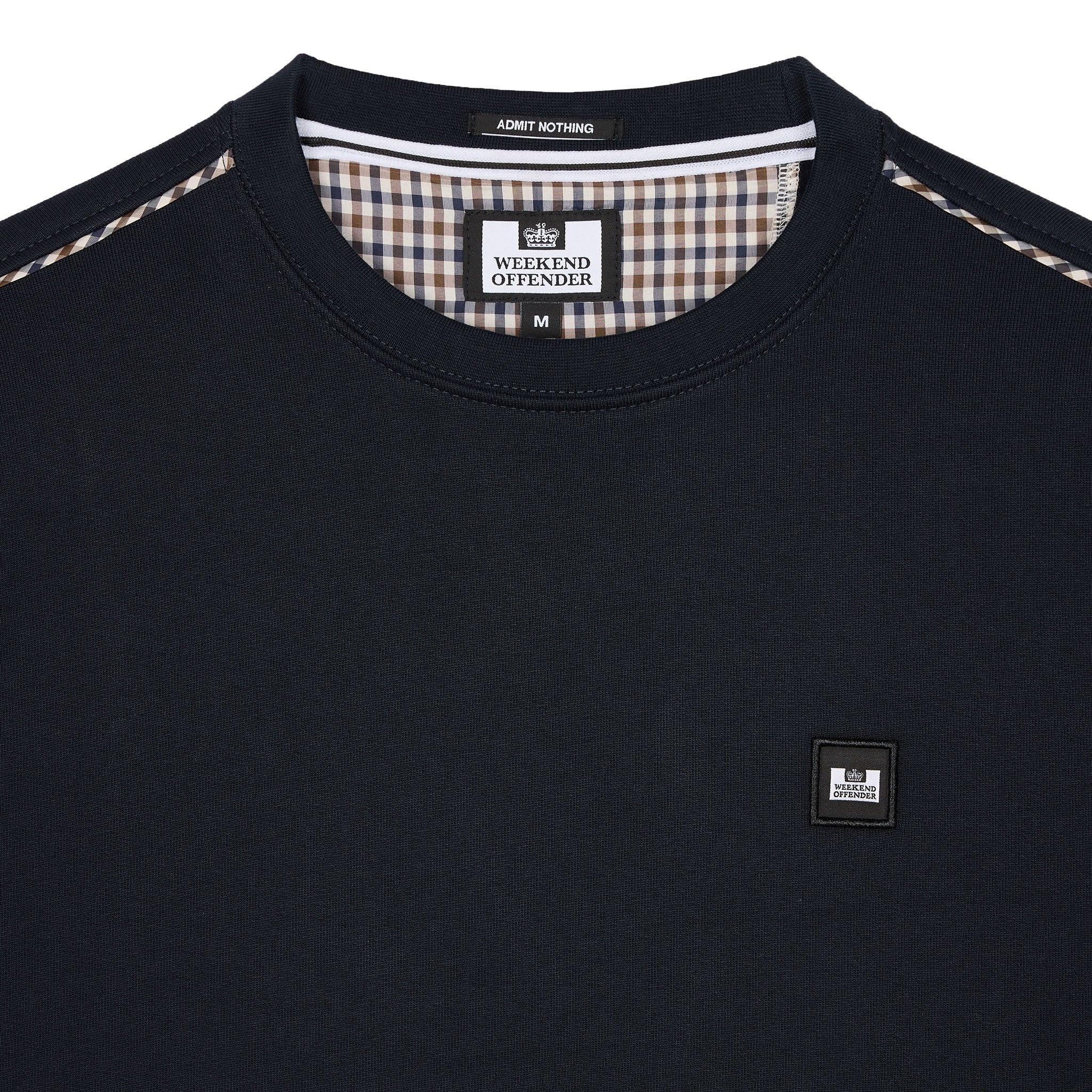 Weekend Offender Vega Check Sweatshirt Navy
