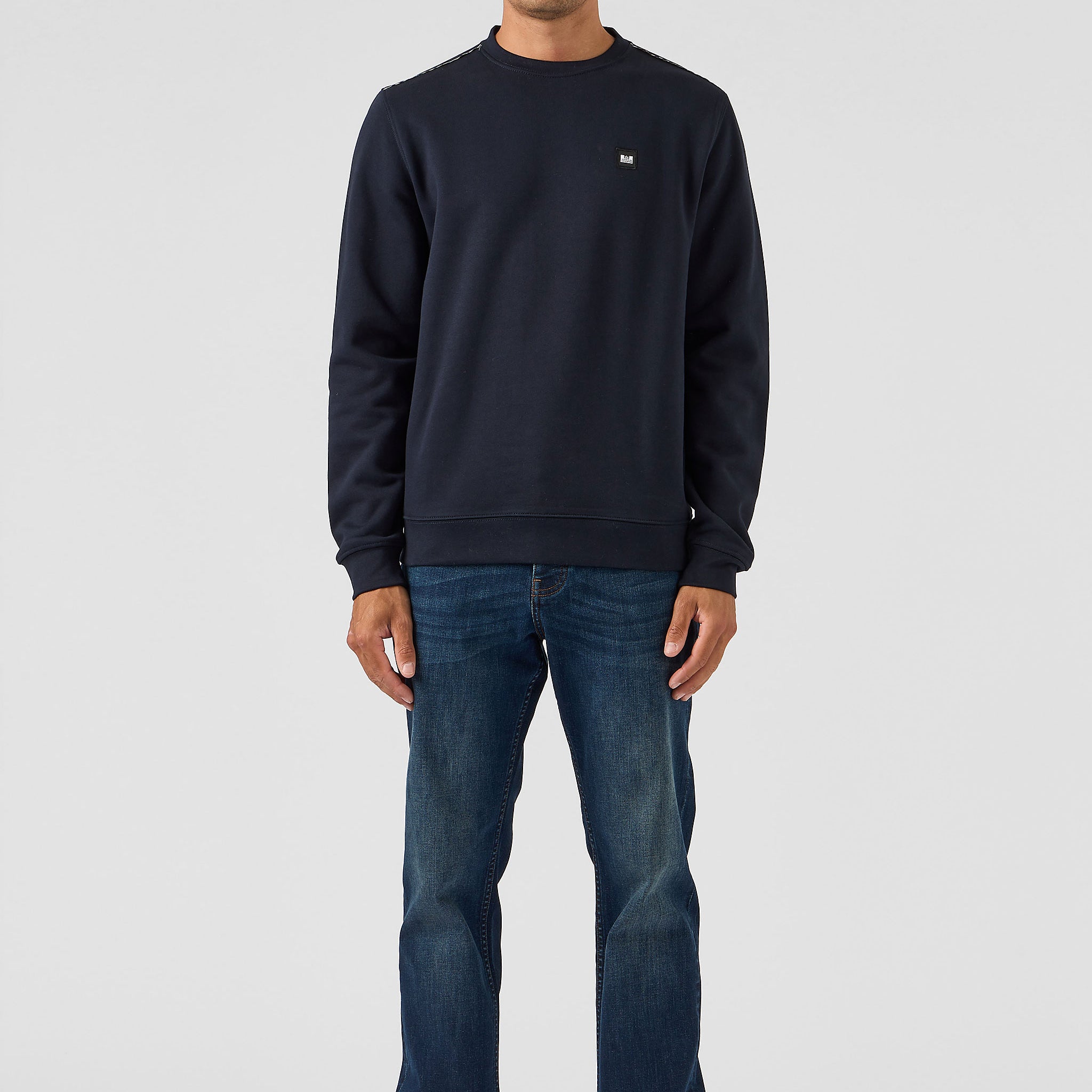 Weekend Offender Vega Check Sweatshirt Navy