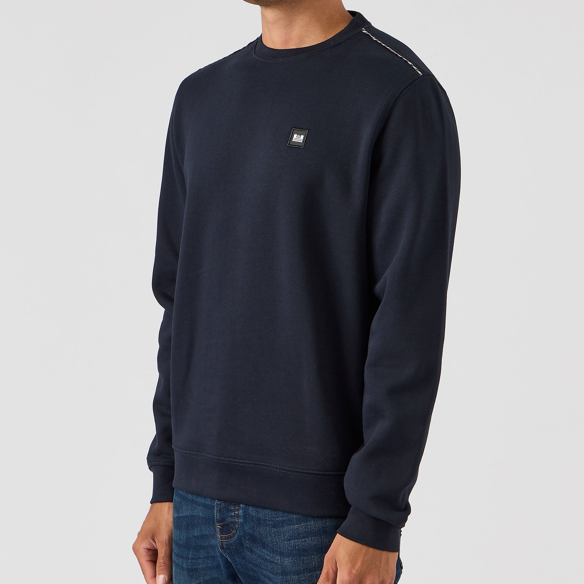 Weekend Offender Vega Check Sweatshirt Navy