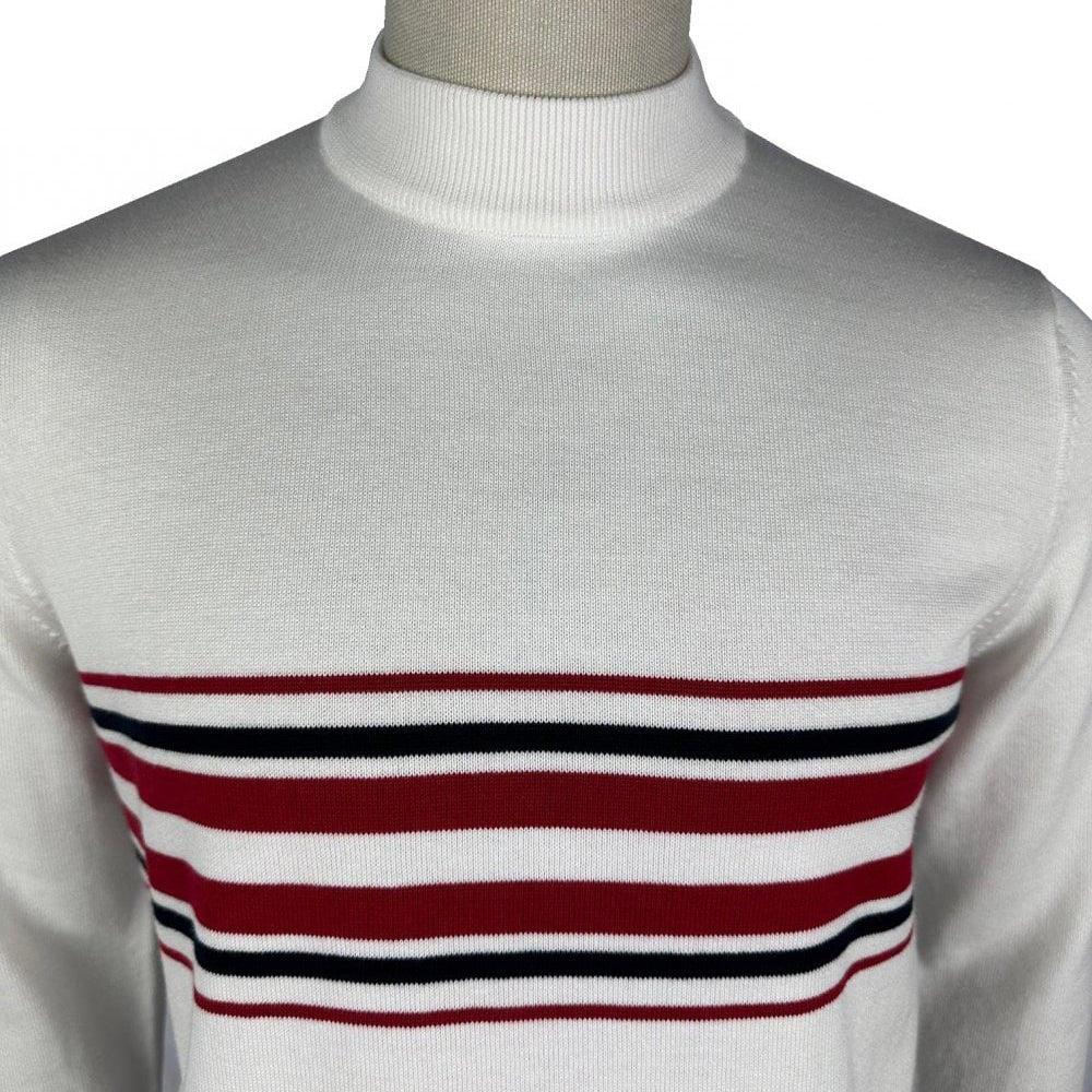 Ska & Soul "Knebworth" Knit Turtleneck Ecru