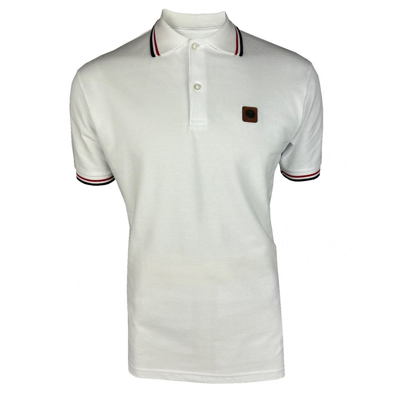 Trojan Triple Tipped Pique Polo White