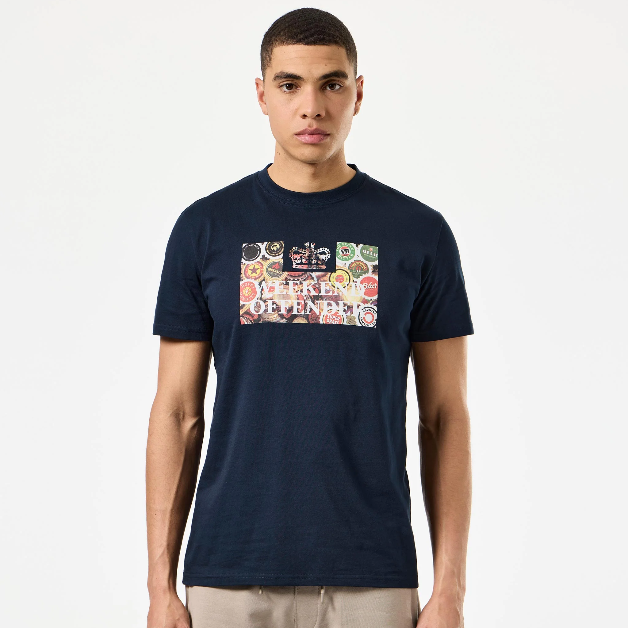 Weekend Offender Caps T-Shirt Navy