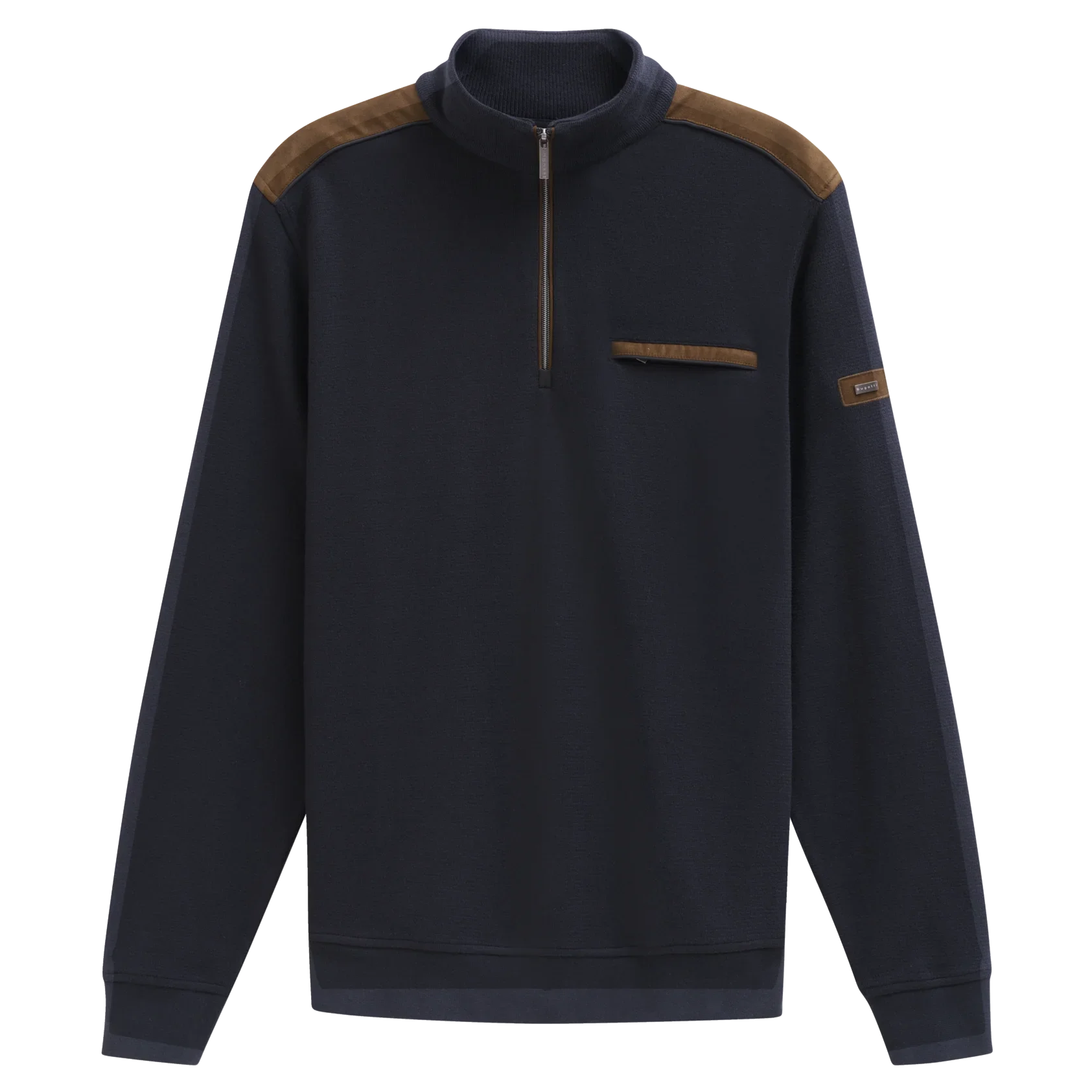 Bugatti Panel Knit Sweater Navy
