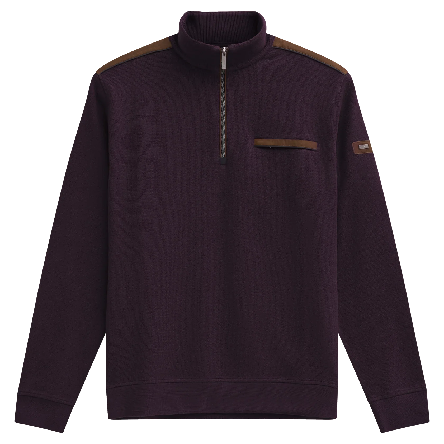 Bugatti Panel Knit Sweater Wine