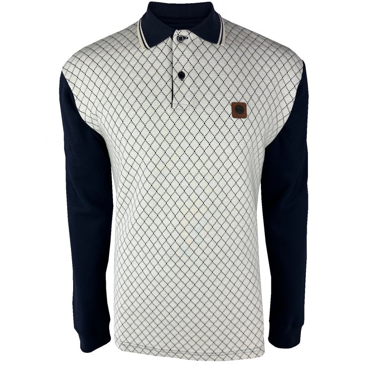 Trojan Ottoman Rib Polo Shirt Navy