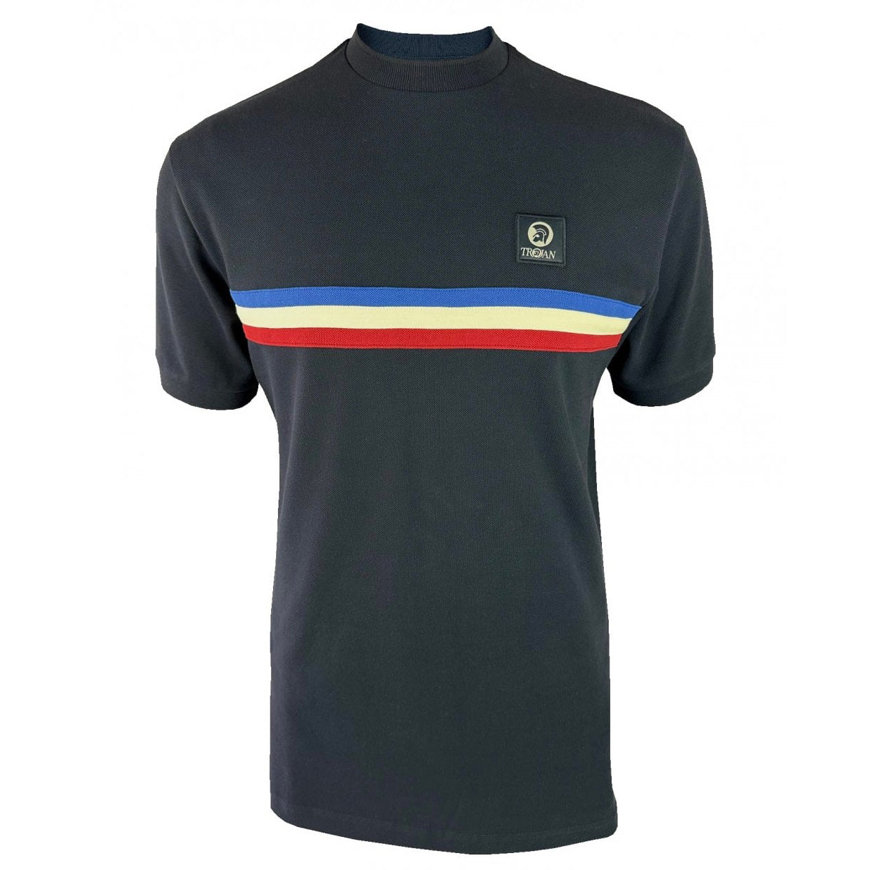 Trojan Retro Stripe T-Shirt Navy