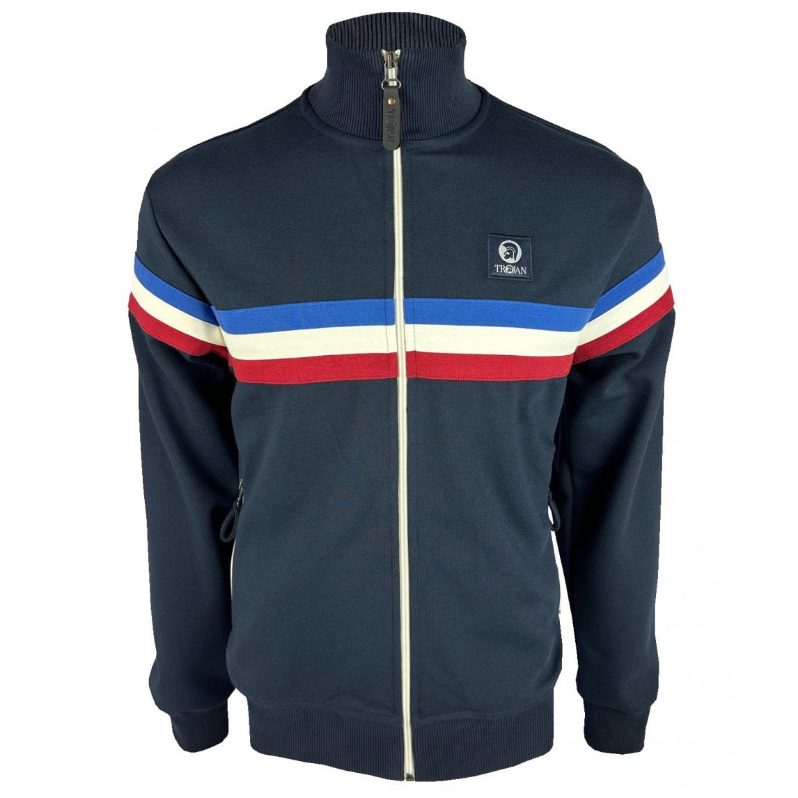 Trojan Retro Stripe Track Top Navy