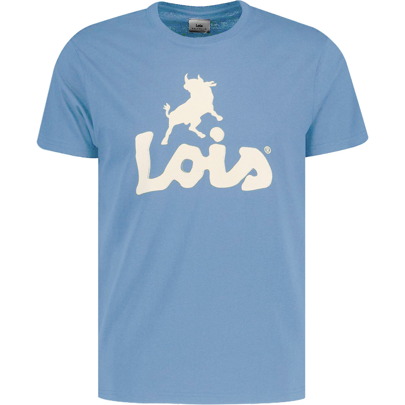 Lois New Baco Logo T-Shirt Sky Blue - Urban Menswear