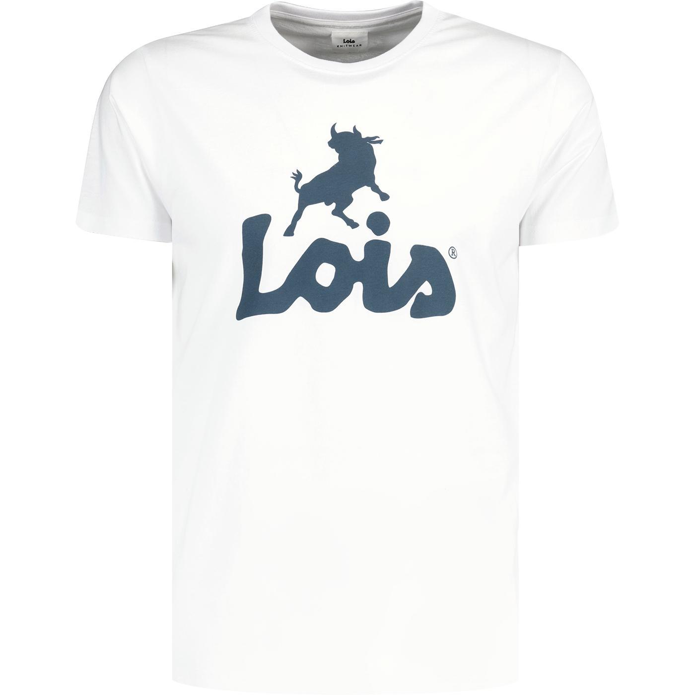 Lois New Baco Logo T-Shirt White - Urban Menswear
