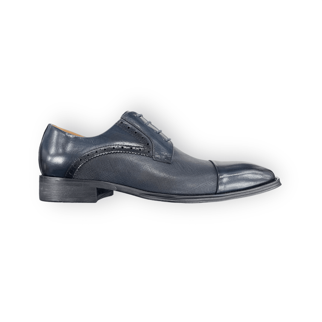 Sergio Duletti Erling Smart Leather Shoes Navy - Urban Menswear