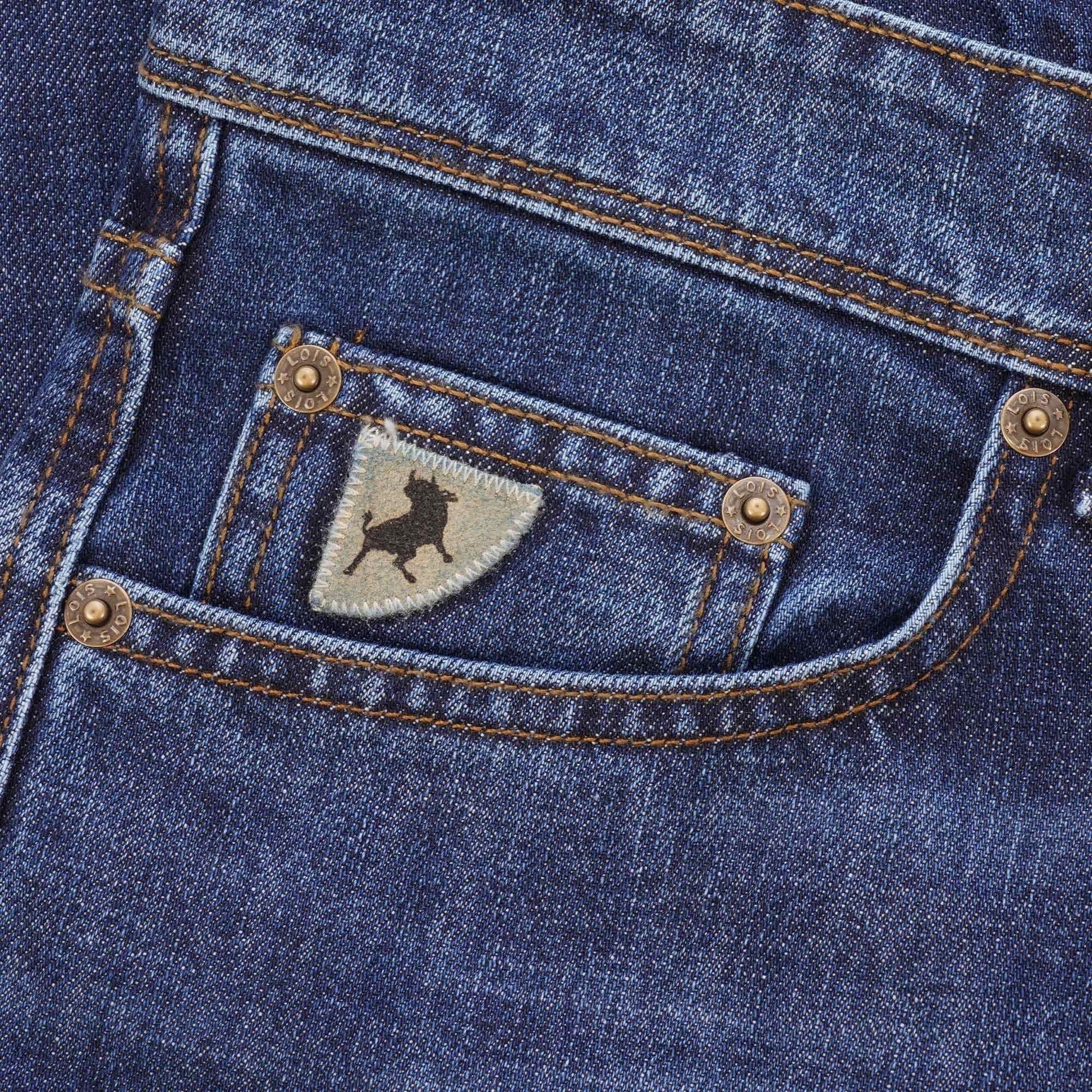 Lois Marvin Straight Fit Jeans Stone Wash Blue - Urban Menswear