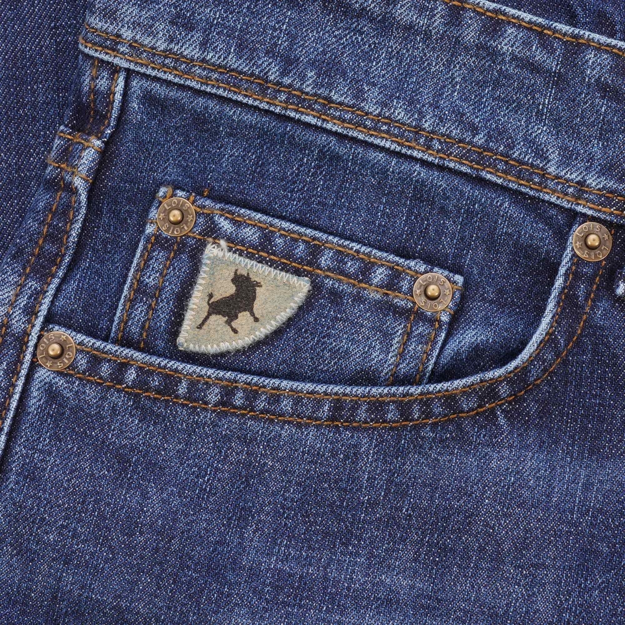 Lois Marvin Straight Fit Jeans Stone Wash Blue - Urban Menswear