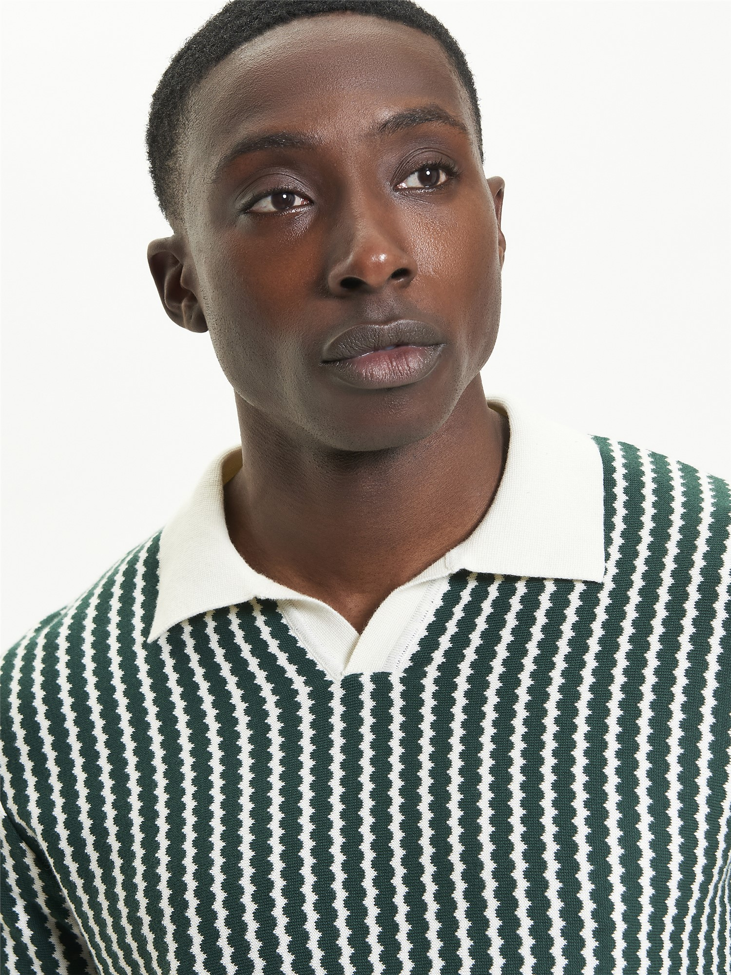 Ben Sherman Wave Knit Polo Shirt Green