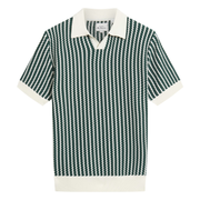 Ben Sherman Wave Knit Polo Shirt Green