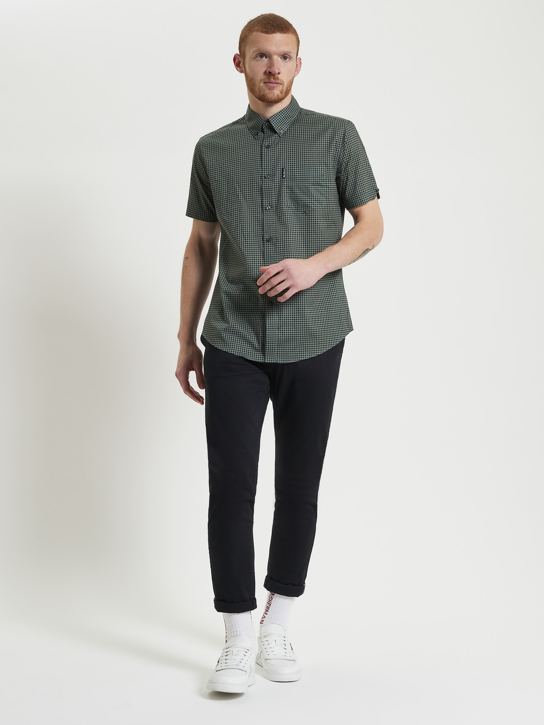 Ben Sherman Geo Print Shirt Green