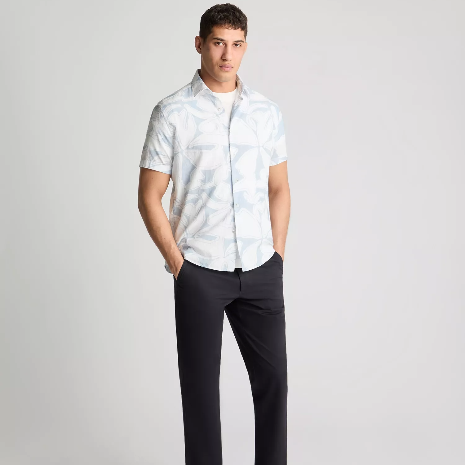 Remus Uomo Pattern Shirt Sky