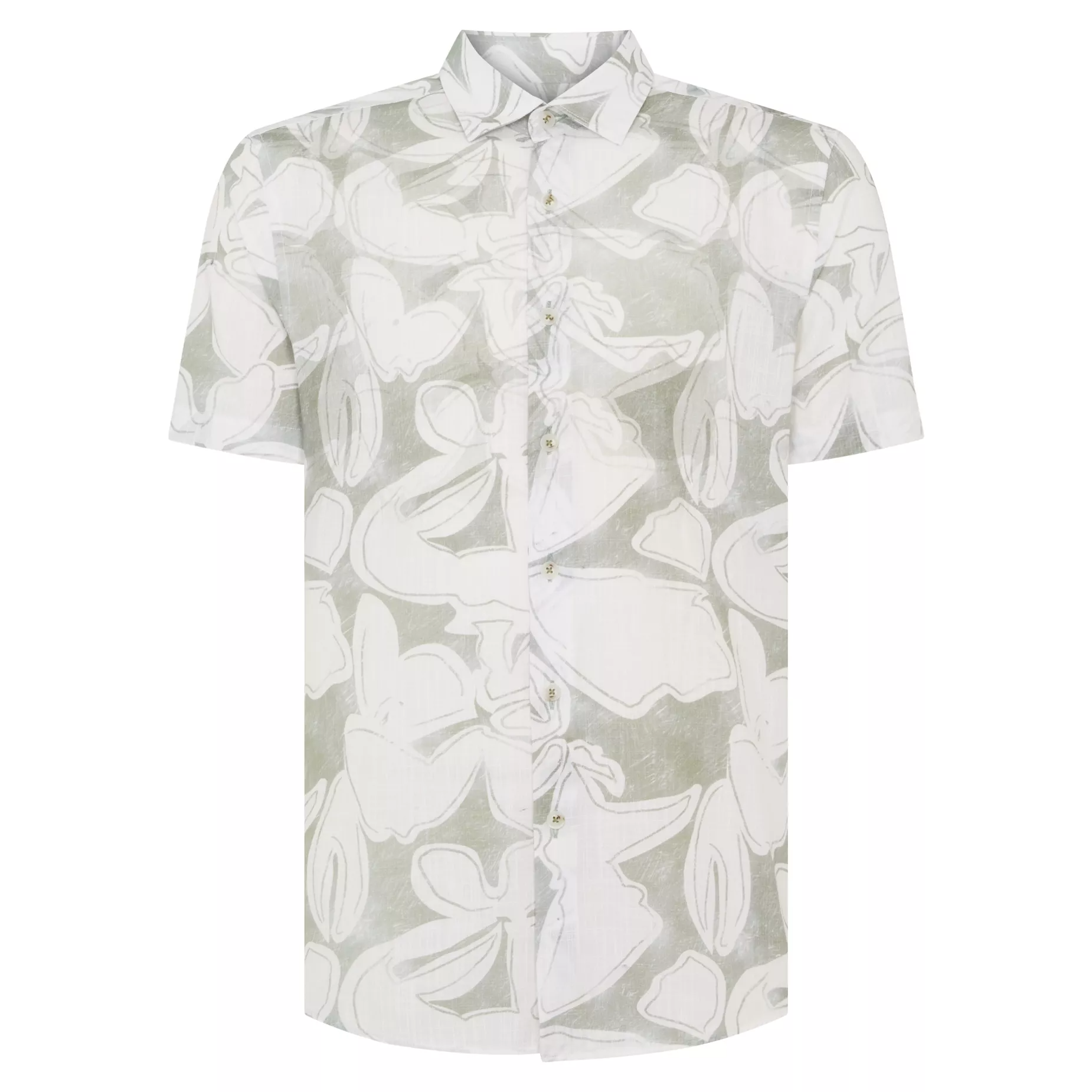 Remus Uomo Pattern Shirt Sage