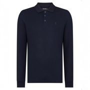 Remus Uomo Long Sleeve Polo Shirt Navy