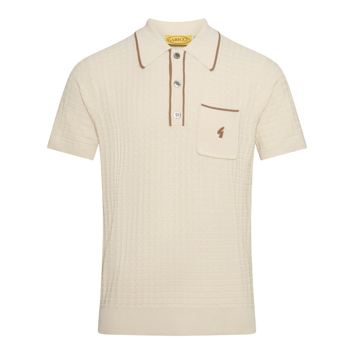 Gabicci Vintage Roy Knit Polo Beige