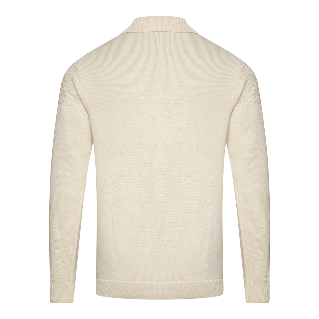 Gabicci Vintage Emilio Knit Roll Neck Cream