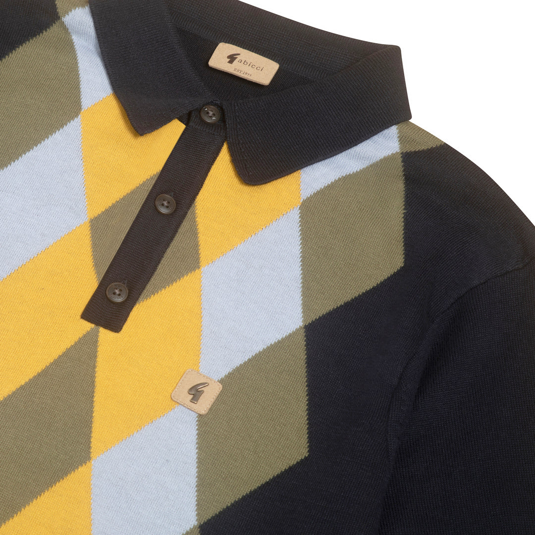 Gabicci Vintage Pablo Knit Polo Navy