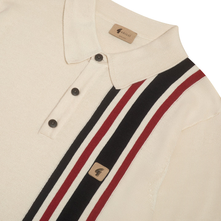 Gabicci Vintage Soda Knit Polo Cream