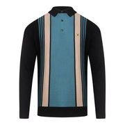 Gabicci Vintage Searle Knit Polo Black