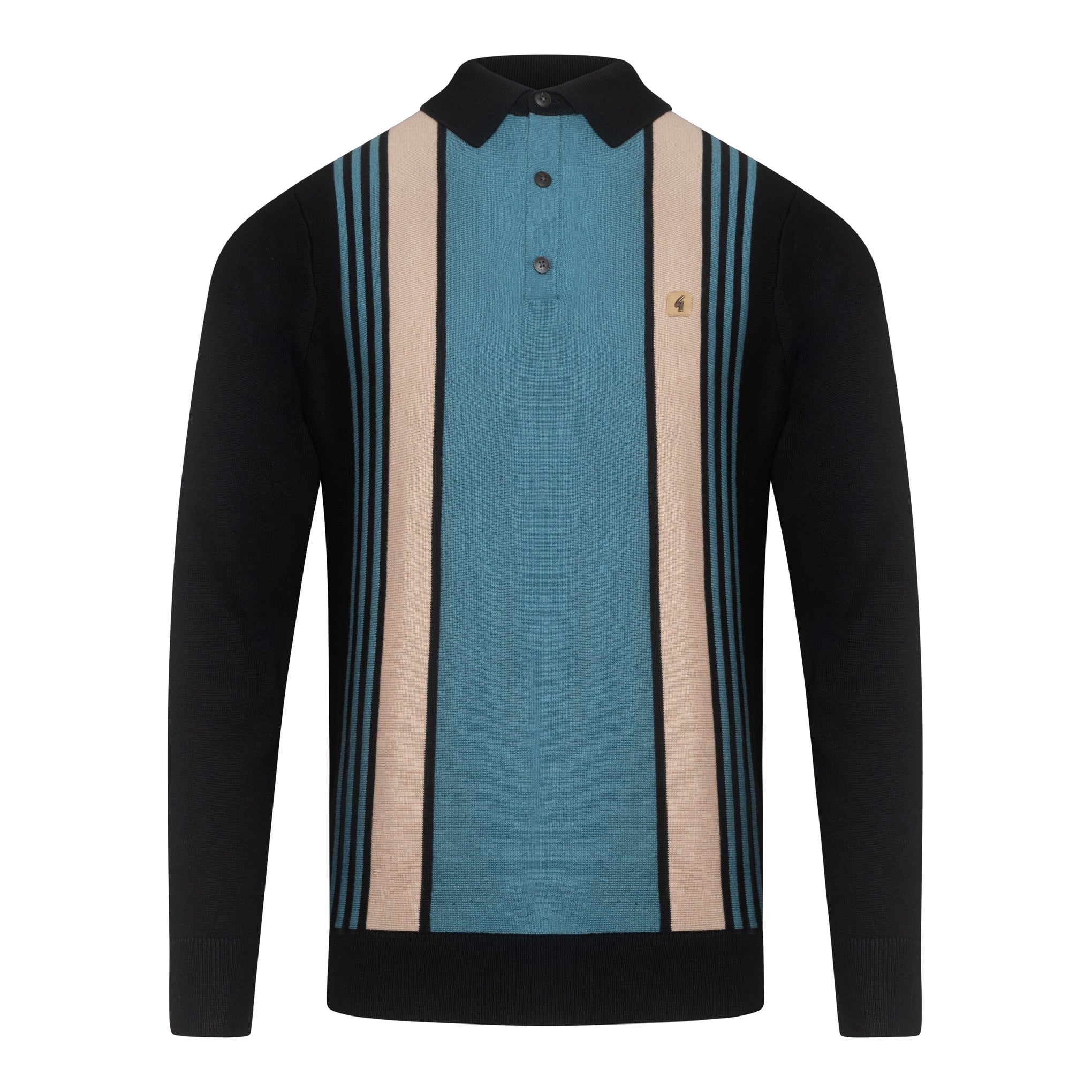 Gabicci Vintage Searle Knit Polo Black