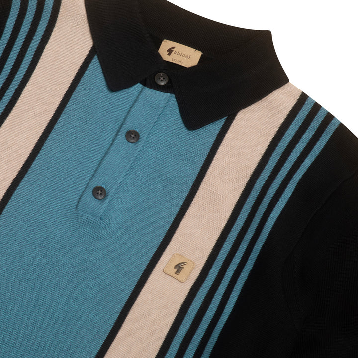 Gabicci Vintage Searle Knit Polo Black
