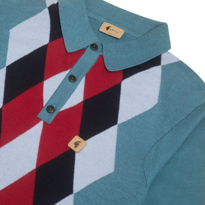 Gabicci Vintage Pablo Knit Polo Teal