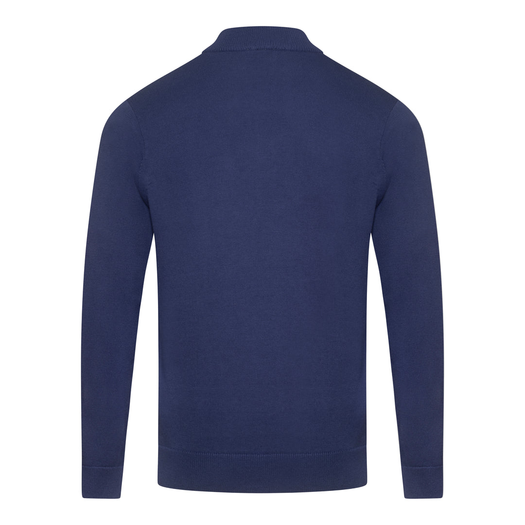 Gabicci Vintage Naxton Zip Sweater Blue