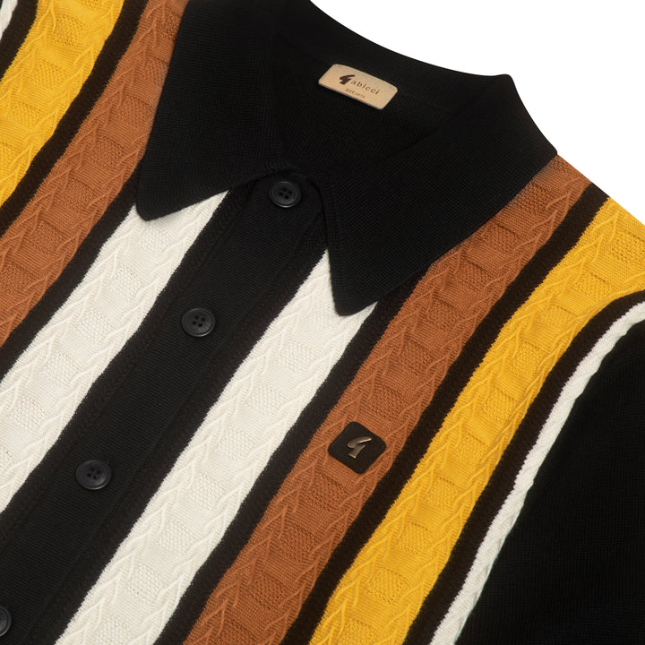Gabicci Vintage Pedro Knit Shirt Black