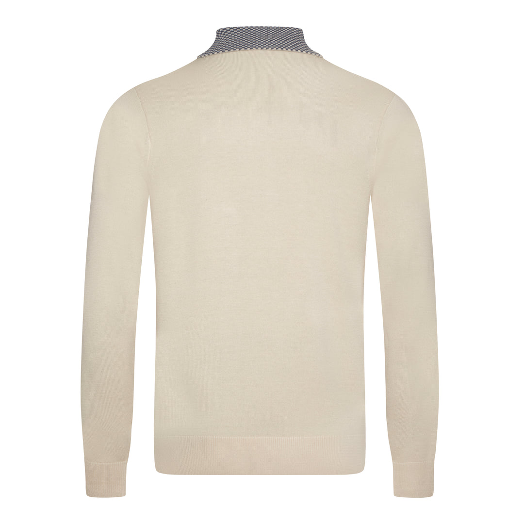 Gabicci Vintage Hadon Knit Polo Cream