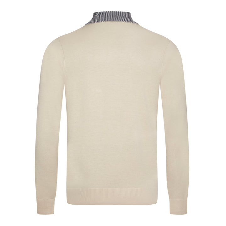 Gabicci Vintage Hadon Knit Polo Cream