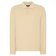 Remus Uomo Long Sleeve Polo Shirt Beige