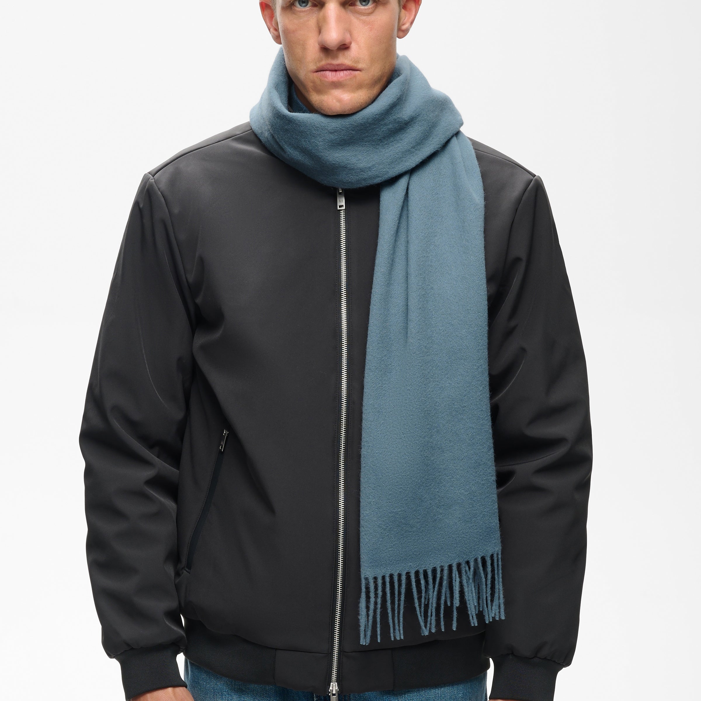 Matinique Wool Scarf Blue