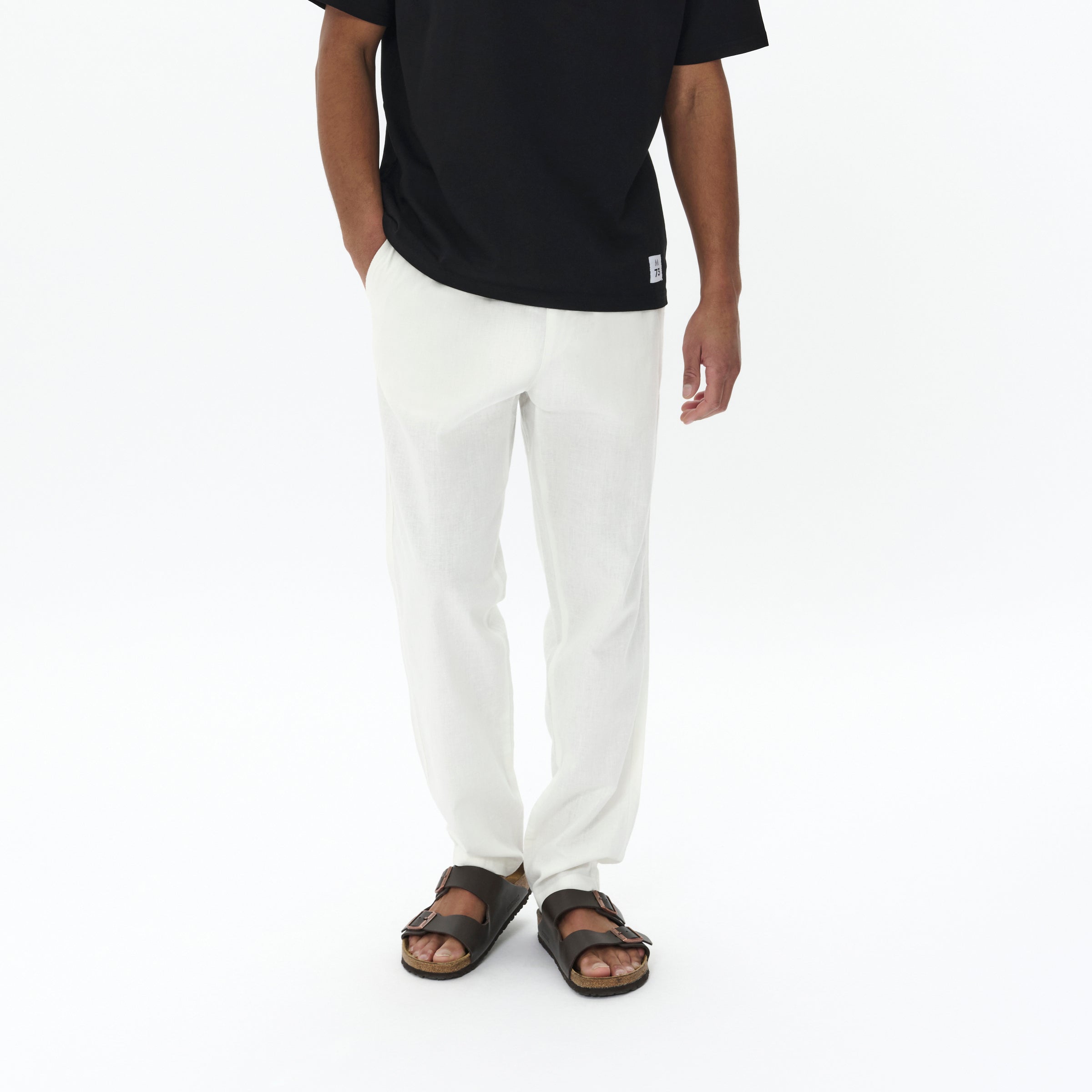 Men's Matinique Barton Linen Pants - White - Relaxed Fit - – Urban