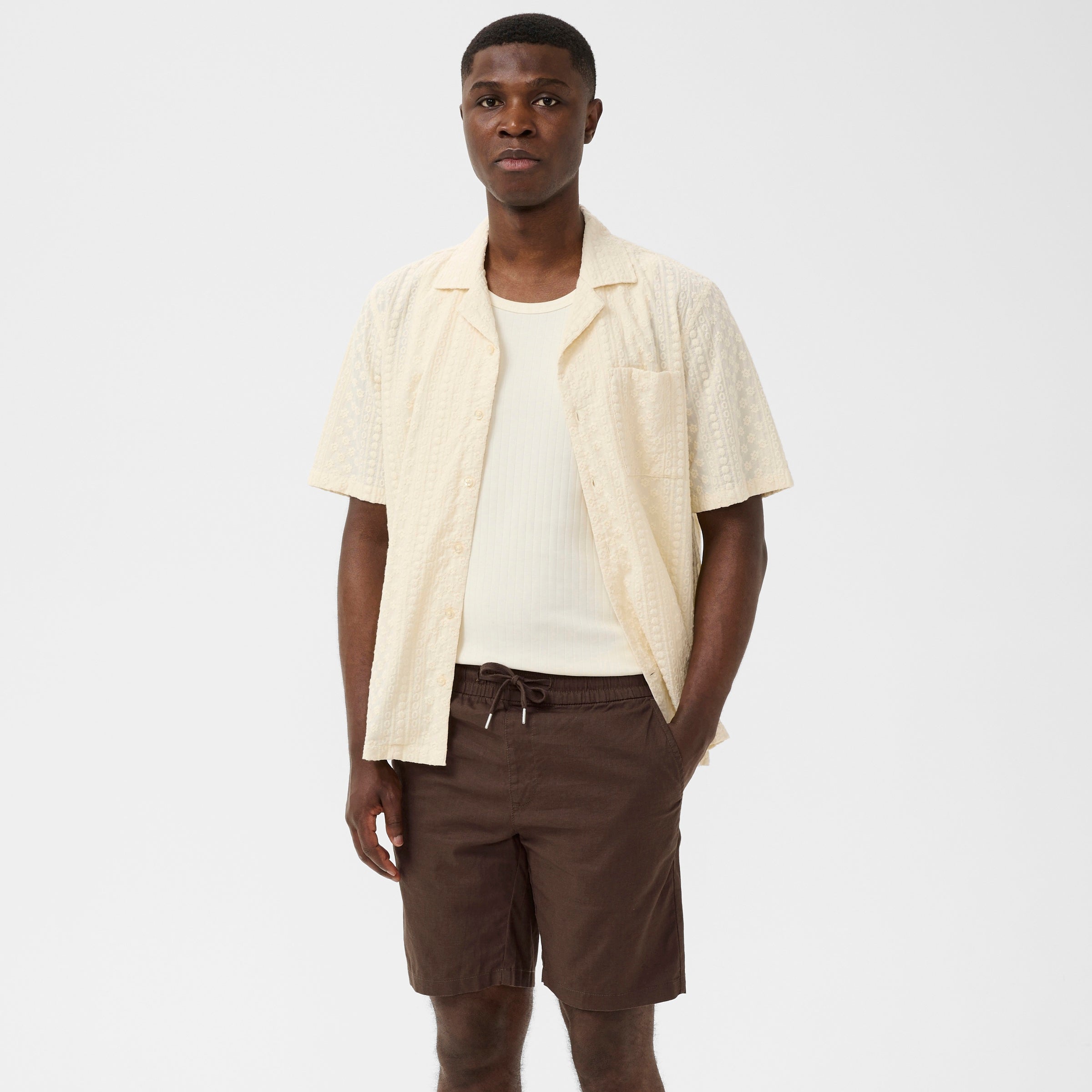 Matinique Barton Linen Shorts Brown
