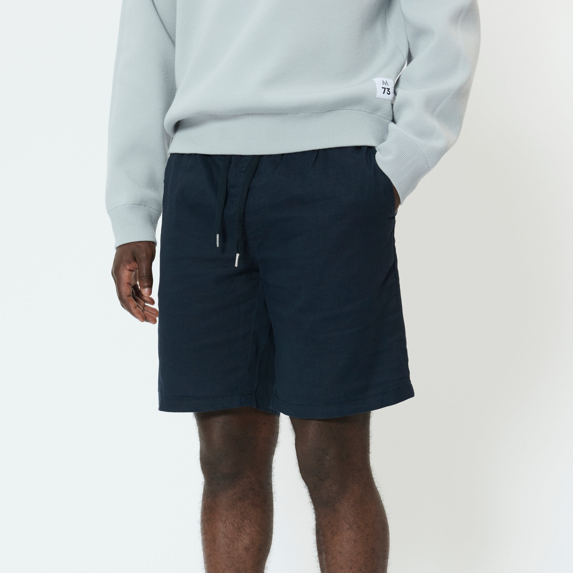 Matinique Barton Linen Shorts Navy
