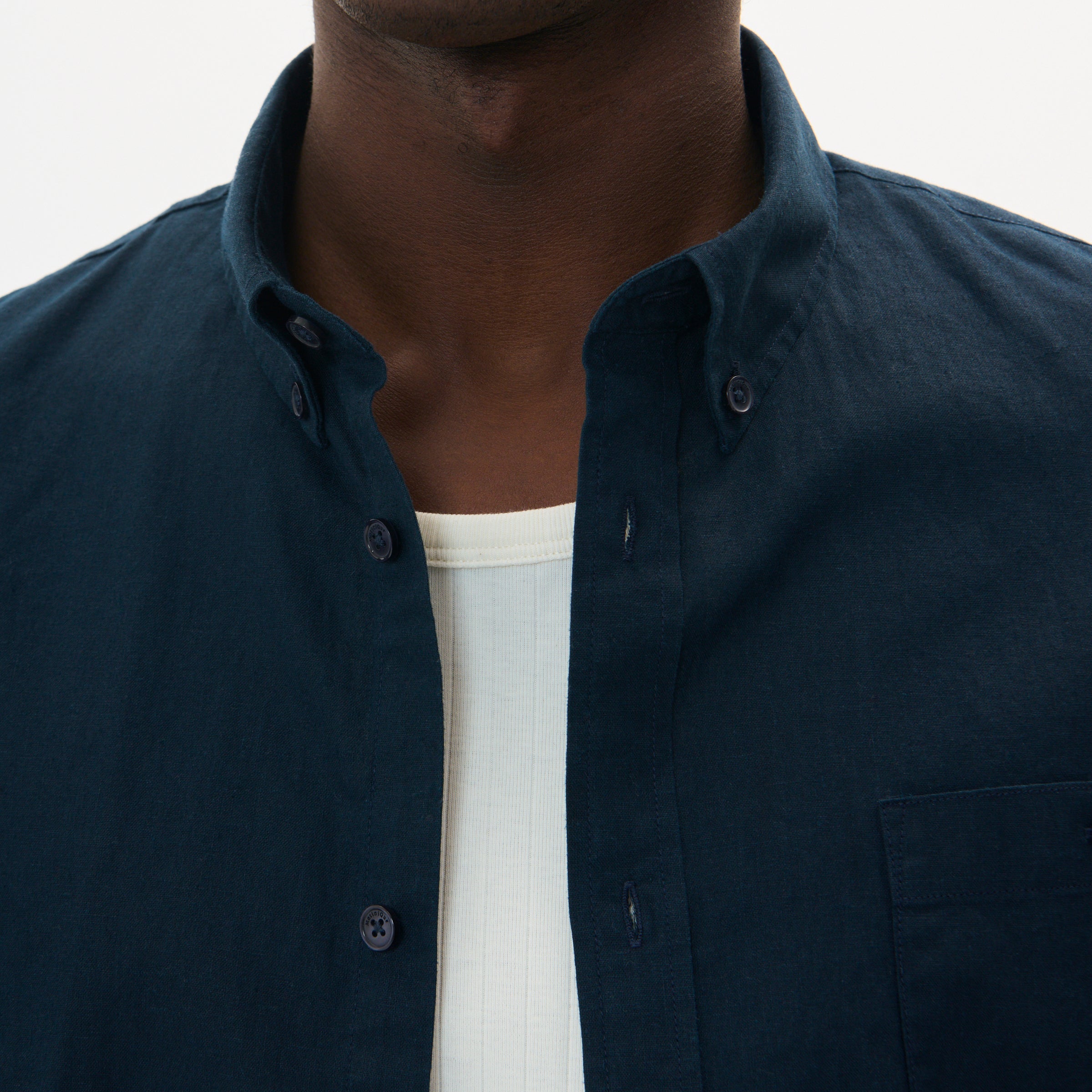 Matinique Linen Shirt Navy