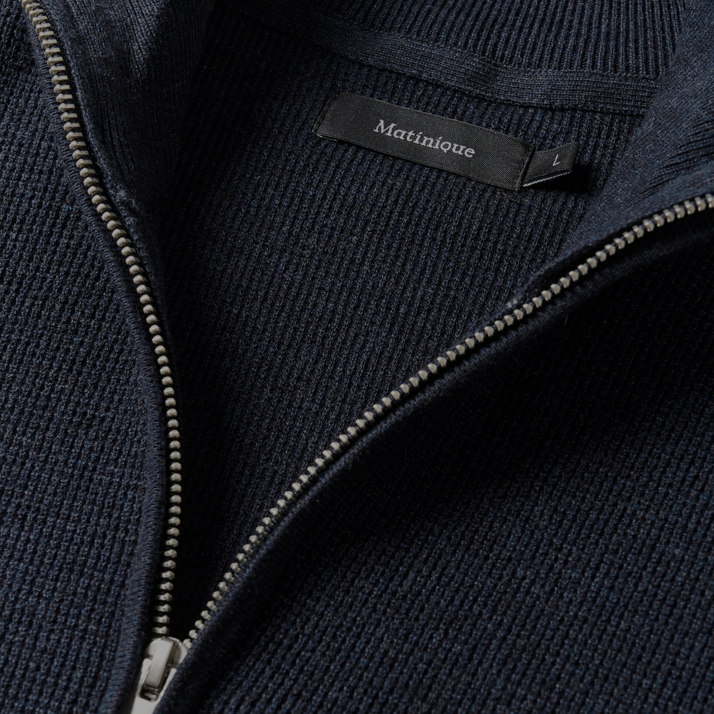 Matinique Lagoon Textured Knit Sweater Navy