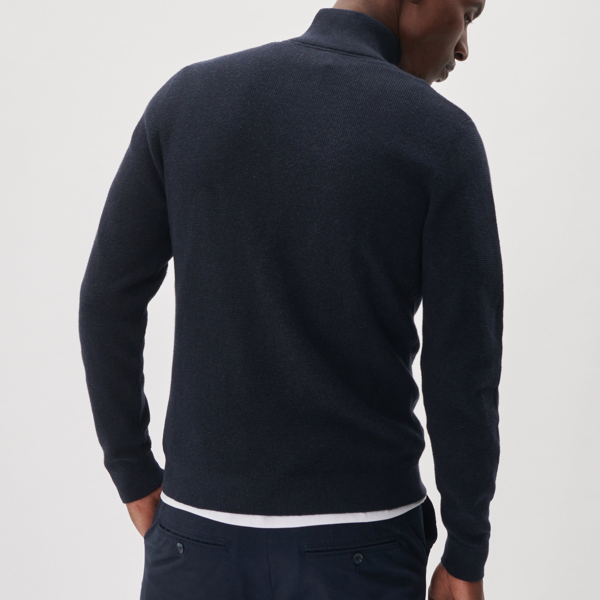 Matinique Lagoon Textured Knit Sweater Navy