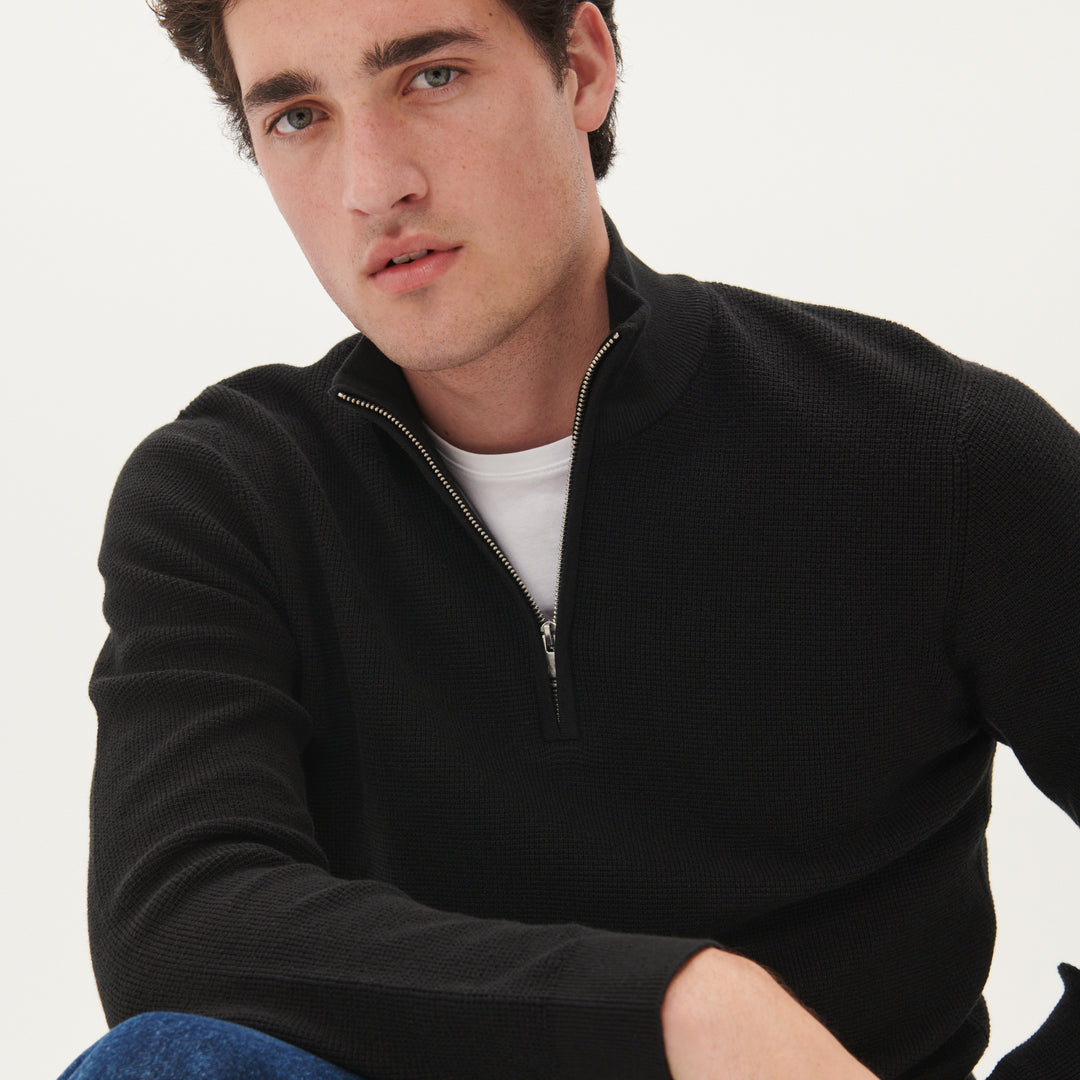Matinique Lagoon Textured Knit Sweater Black
