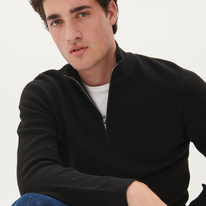 Matinique Lagoon Textured Knit Sweater Black