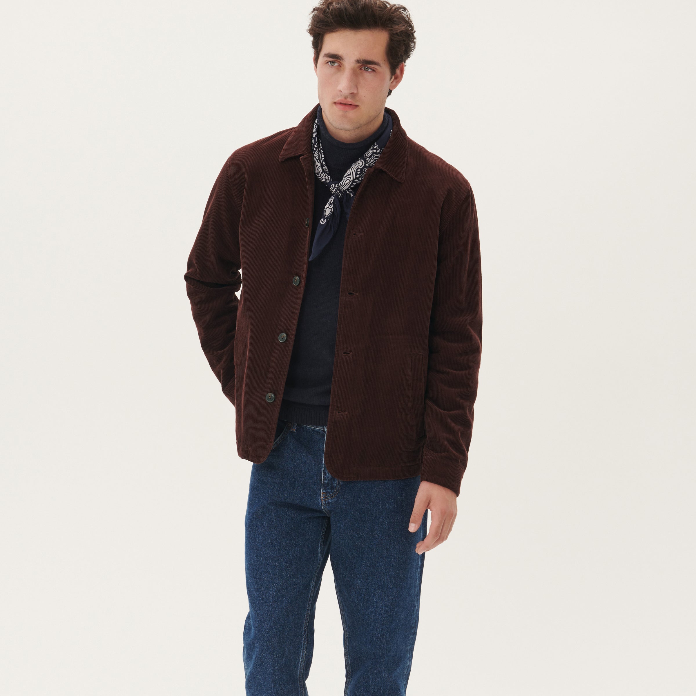 Matinique Shay Cord Overshirt Brown
