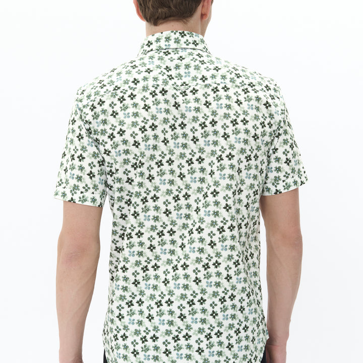 Matinique Floral Print Shirt Green