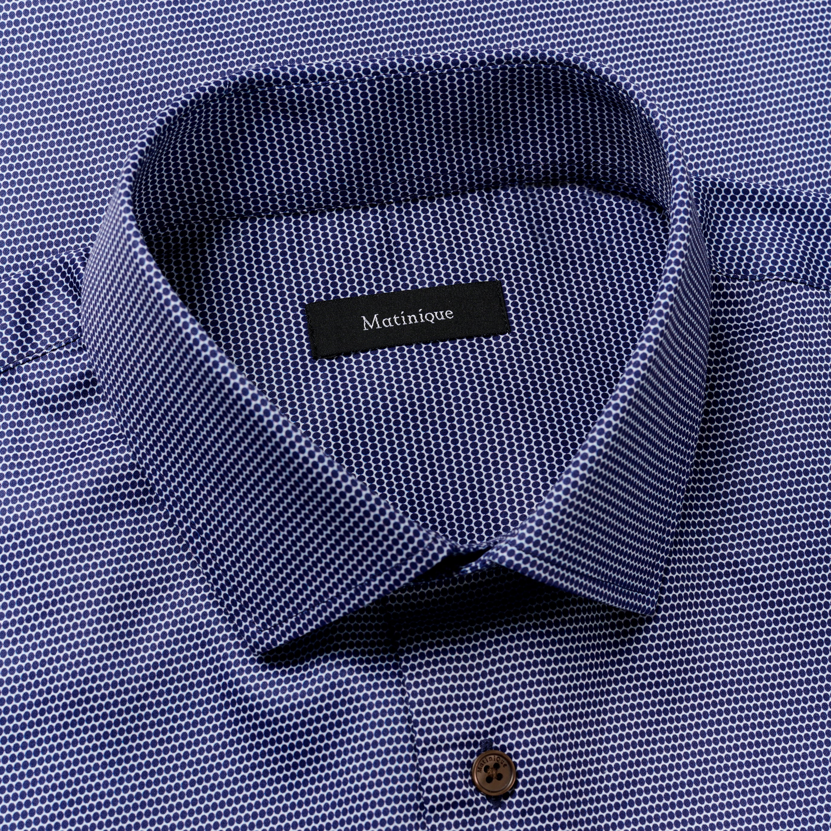 Matinique Micro Print Shirt Navy