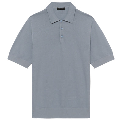 Matinique Textured Knit Polo Shirt Sky