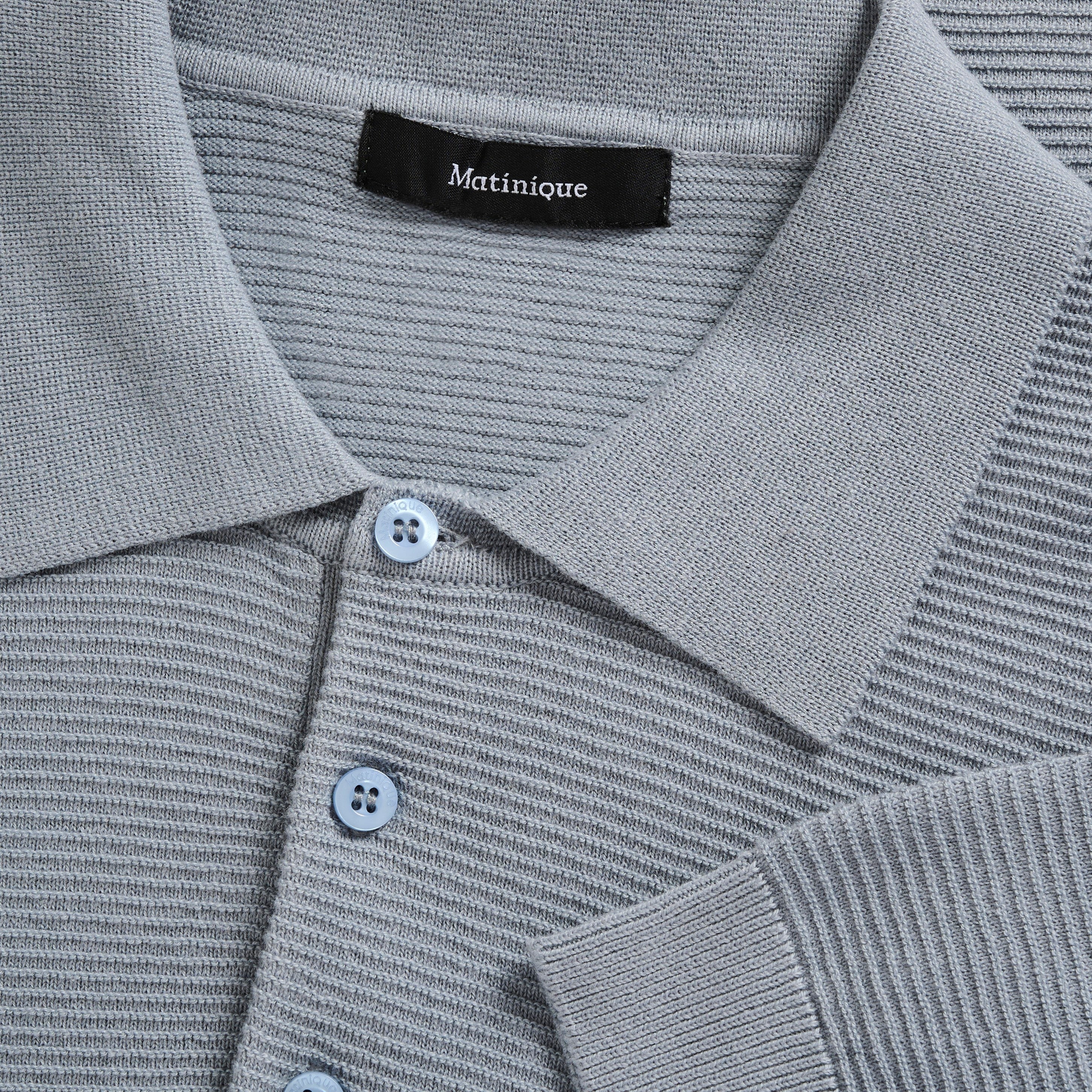 Matinique Textured Knit Polo Shirt Sky
